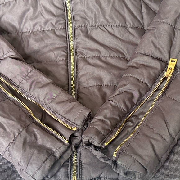 Aeropostale Womens XS Plum Puffer Jacket Hidden Hood Pockets Faux Fur Trim - Picture 7 of 10